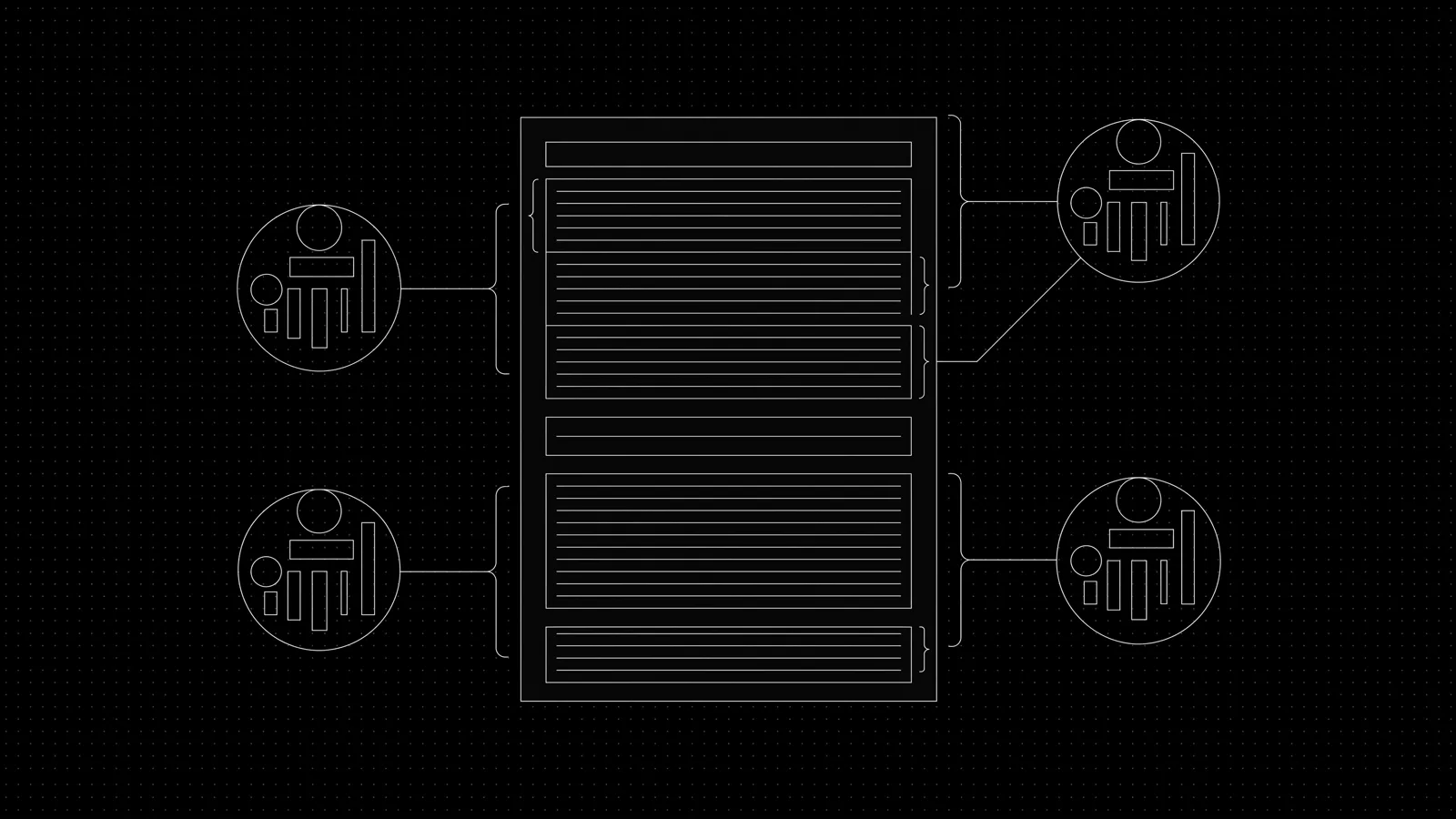 A document with schema annotations connecting to citation nodes