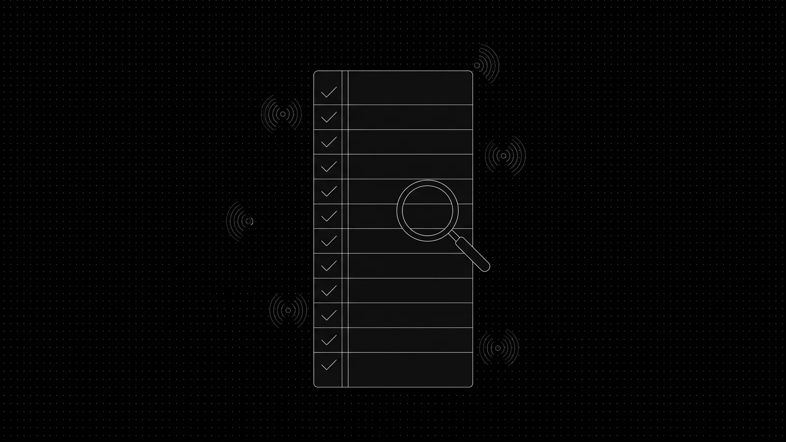 Audit checklist for AI search visibility with checked and flagged items